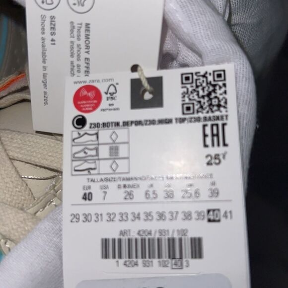 ZARA Kids | Beige | MULTI-PIECE HIGH-TOPS - Picture 6 of 8